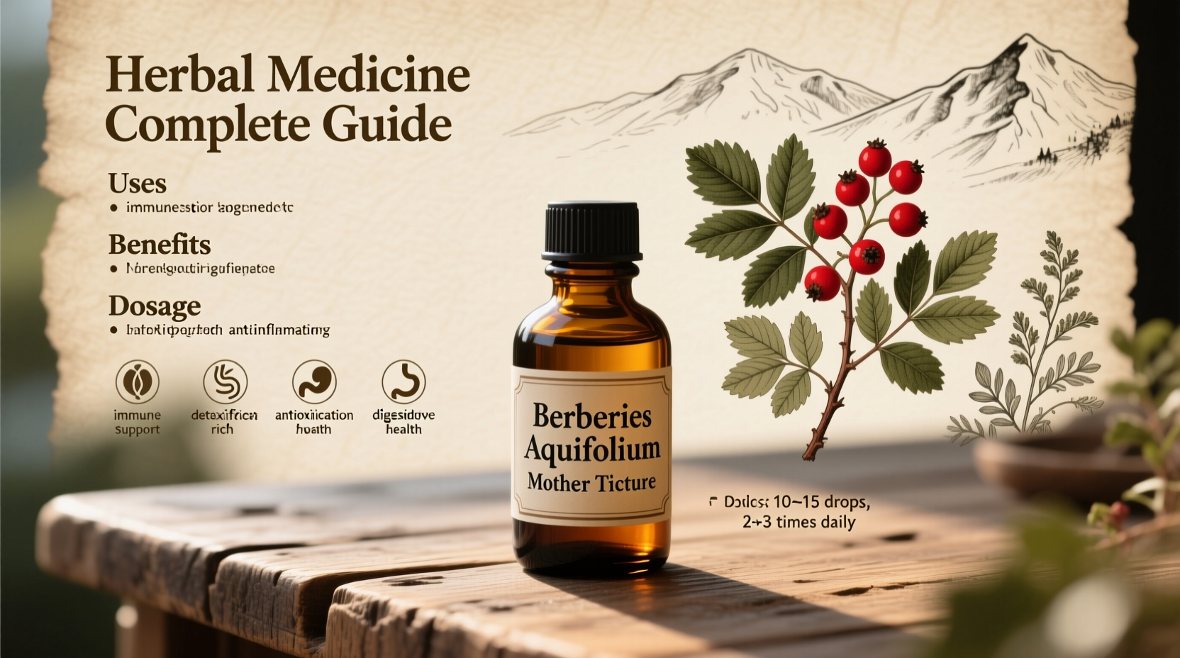 Berberis Aquifolium Mother Tincture: Uses, Benefits, Dosage & Complete Guide